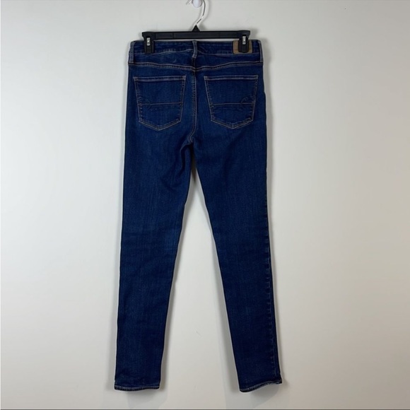 American Eagle Super Stretch Hi-Rise Skinny Super Stretch Jeans Size 4 Long Blue - Picture 4 of 9